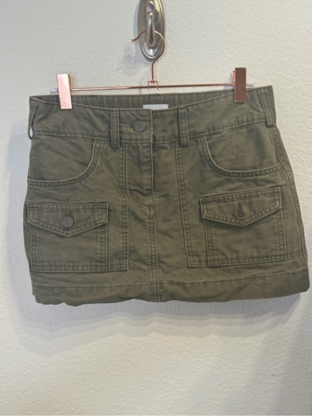 Sunday Best Olive Green Cargo Mini Skirt
